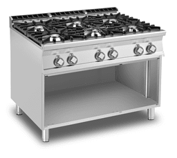 cucina a sei fuochi a giorno