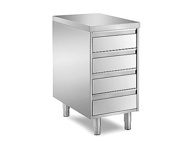 Cassettiera Inox a quattro cassetti
